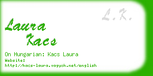 laura kacs business card